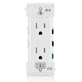 Product Image of Lever Edge Tamper-Ressistant Duplex Receptacle, NEMA 5-15R - White (15A, 125V)