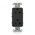 Product Image of 20A Decora Plus Duplex Receptacle/outlet, Self-grounding, Side Wire (Black)