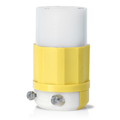 Product Image of Locking Connector, 30A, 125V Industrial Grade (Yellow & White)