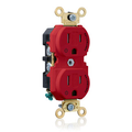 Product Image of Duplex Receptacle, Extra Heavy-Duty Two Outlets Marked "Controlled", 15A 125V 2P 3W (Red)