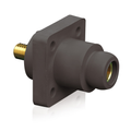 Product Image of 18 Series Single Pole Cam Type Female Panel Receptacle, Ball Nose, .75" Threaded Stud Termination, 90 Degrees, Cable Range #2, 4/0, 400A Max (Black)