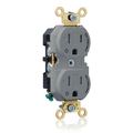 Product Image of Duplex Receptacle Heavy Duty Two Outlets Marked Controlled 20A 125V NEMA 5-20R 2P 3W (Gray)