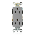 Product Image of 15A Decora Plus Duplex Receptacle/outlet, Self-grounding (Gray)