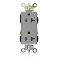 Product Image of 20A Decora Plus Duplex Receptacle/outlet, Self-grounding, Side Wire (Gray)