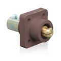Product Image of 18 Series Cam-Type Male Panel Mount Receptacle, 90-Degree, 2/0 4/0 AWG, 400A Max (Brown)