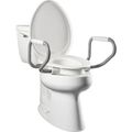 Product Image of Clean Shield 3" Raised, Elongated Toilet Seat, Support Arms, STA-TITE, Self-Sustaining Check Hinges, Super Grip Bumpers (White)