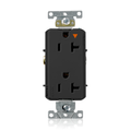 Product Image of 20A Decora Plus Isolated Ground Duplex Receptacle/outlet, Self-grounding, Back/Side Wire (Black)