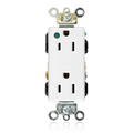 Product Image of Decora Plus Duplex Receptacle, Extra Heavy-Duty Hospital, 15A 125V 2P 3W (White)