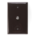 Product Image of Midsize Video Wall Jack, F Connector (Brown)