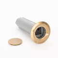 Product Image of Single-Gang Drop-In Floor Box w/ Hole Saw - Brass Cover