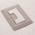 Product Image of Single-Gang Rectangular Floor Box Cover w/ Carpet Flange - Brown