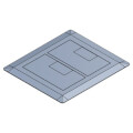 Product Image of Two-Gang Rectangular Floor Box Cover w/ Carpet Flange - Slate