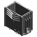 Product Image of Single-Gang Rectangular Floor Box w/ 1" Hub & 1/2" & 3/4" Reducer Plugs