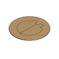 Product Image of Two-Door Cover for Dual-Service Round Floor Boxes, for Use with Duplex Devices & Data Ports (Brass)