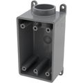 Product Image of 1-Gang 1" FS Rectangular Weatherproof Box, 18 CU (Gray)
