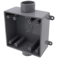 Product Image of 2-Gang 1" 2FSC Weatherproof Box (Gray)