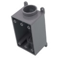 Product Image of 1-Gang 1" FSC Weatherproof Box w/ 2 Hubs, 18 CU IN (Gray)
