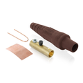 Product Image of 16 Series Taper Nose Cam-Type Female Plug, Contact & Insulator, Detachable, #2, 2/0 AWG, 300A Max, Type 3R When Mated (Brown)
