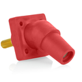 Product Image of 16 Series Panel Mount Receptacle, Female, 400A Max, 600V 45 Degree Angle, 1.125"L Threaded Stud Termination, #2-4/0 Cable Range (Red)