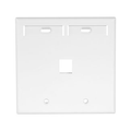Product Image of Dual-Gang Quickport, Wallplate w/ ID Windows, 1-port (White)