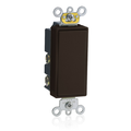 Product Image of 15A 120/277V Decora Plus Rocker Double-Throw Ctr-OFF Momentary Contact AC Quiet Switch (Brown)