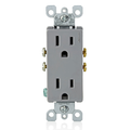 Product Image of 15A Decora Duplex Outlet/receptacle, Grounding (Gray)