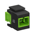 Product Image of Quickport, Simplex Sc Adapter, Sm/apc, Zirconia Ceramic, Female Front/back (Black)
