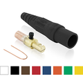 Product Image of Taper Nose Cam-Type Male Plug, Contact & Insulator, Crimp Tube, 1/0 2/0 AWG, 220A (Brown)