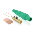 Product Image of 16 Series Taper Nose Cam-Type Female Plug, Contact & Insulator, Detachable, #2, 2/0 AWG, 300A Max, Type 3R When Mated (Green)