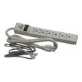 Product Image of Tripp-Lite 6 Outlets, 120 Volts, 15 Amps, 4 ft Cord, Power Outlet Strip, TLP604TEL
