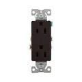 Product Image of Residential Duplex Receptacle, #14-10 Awg 15A 125V, SideAnd Push, Brown, Impact-Resistant Duplex, 1107B-BOX