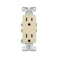 Product Image of Residential Duplex Receptacle, #14-10 Awg 15A 125V, SideAnd Push, Ivory, Impact-Resistant Duplex, 1107V-BOX