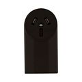 Product Image of Range Power Receptacle, 50A, Black, Screw, Glass-Filled Nylon, Flush, 10-50R, 3-Pole, 3-Wire, 112