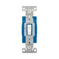 Product Image of Construction Grade Toggle Switch, #14-10 Awg, 15A, 120/277V, Back & Side, Screw, White, 1-Pole, 1201W