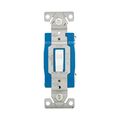 Product Image of Construction Grade Toggle Switch, #14-10 Awg, 15A, Wall, 120/277V, Back & Side, Screw, White, 1203W-BU