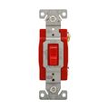 Product Image of Construction Grade Toggle Switch, #14-10 Awg, 20A, Flush, 120/277V, Back & Side, Red, 1-Pole, 1221RD