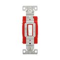 Product Image of Construction Grade Toggle Switch, #14-10 Awg 20A, Flush Mounted, 120/277V, White, 2-Pole, 1222W