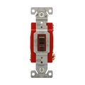 Product Image of Construction Grade Toggle Switch, #14-10 Awg, 20A, 120/277V, Back & Side, Screw, Brown, 3-Way, 1223B