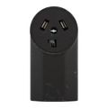 Product Image of Receptacle, Dryer, #12 - 4 Awg, 30A, Flush, 125V/250V, Back, Black, Nema 10-30R, 3-Pole, 3-Wire, 125