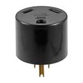 Product Image of Receptacle Adapter, from Receptacle To Nema 5-15R Or 5-20R Plug, 30A, 125V, Black, 2-Pole 3-Wire, 1264-BOX