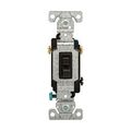 Product Image of Toggle Switch, #14-10 Awg 15A, 120V, Black, Load Type: Motor Control, Fan, 1-Pole, 3-Way, 1303-7BK