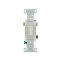 Product Image of Toggle Switch, #14-10 Awg 15A, 120V, Light Almond, Load Type: Motor Control, Fan, 1-Pole, 3-Way, 1303-7LA