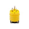 Product Image of Straight Blade Plug, #14-8 Awg, 20A, Industrial, 125V, Back Wire, Yellow, Black, 1433