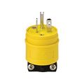 Product Image of Straight Blade Plug, #14-8 Awg, 20A, Industrial, 250V, Back Wire, Yellow, Black, 1448