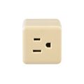 Product Image of 3 Outlet Cube Tap, Single Receptacle To 3 Outlets, 15A, 125V, Ivory, Thermoplastic, 5-15R, 1482V-BOX