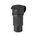 Product Image of Arrow Hart Watertight Straight Blade Connector, #18-10 Awg 15A 125V, Black, 2-Pole, 15W47BK