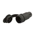 Product Image of Arrow Hart Watertight Straight Blade Connector, #18-10 Awg 20A, 250V, Black, 6-20R, 2-Pole, 15W48BK