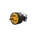 Product Image of Straight Blade Plug, #18-10 Awg 20A, 250V, Black, 6-20P, 2-Pole 3-Wire, Screw Rubber, Retail Box, 1703-SP