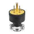 Product Image of Straight Blade Plug, #18-10 Awg, 15A, 125V, Black, 5-15P, 2-Pole 3-Wire, Grounding, Screw Rubber, 1709-BOX