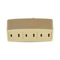 Product Image of 3 Outlet Tap, Single Receptacle To 3 Outlets, 15A, 125V, Ivory, 2-Pole, 2-Wire, 1-15R, 1747V-BOX